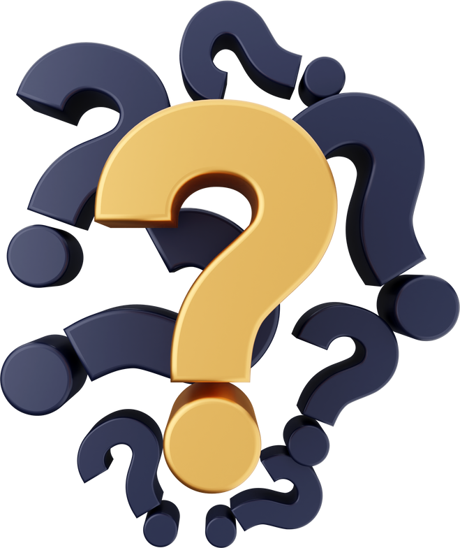3d question mark gold luxury